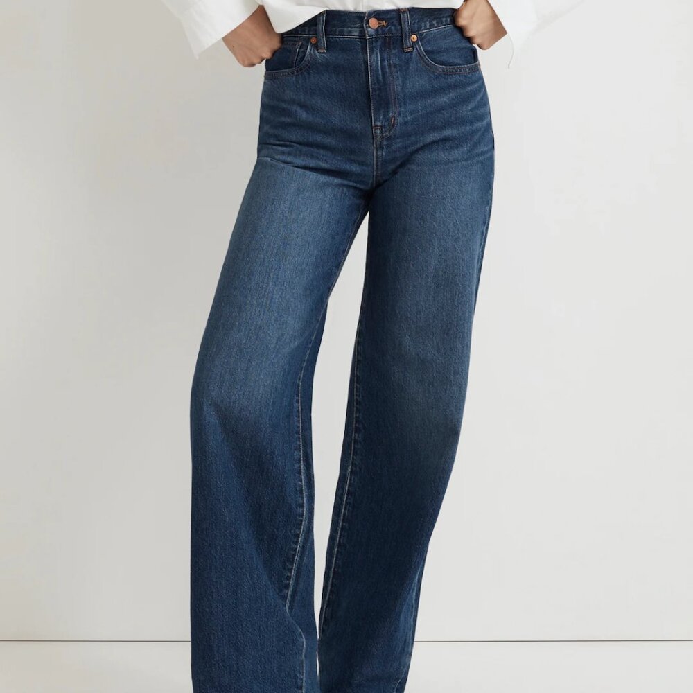 NWT Madewell Super Wide-Leg Jeans in Vietor wash - Size 26
